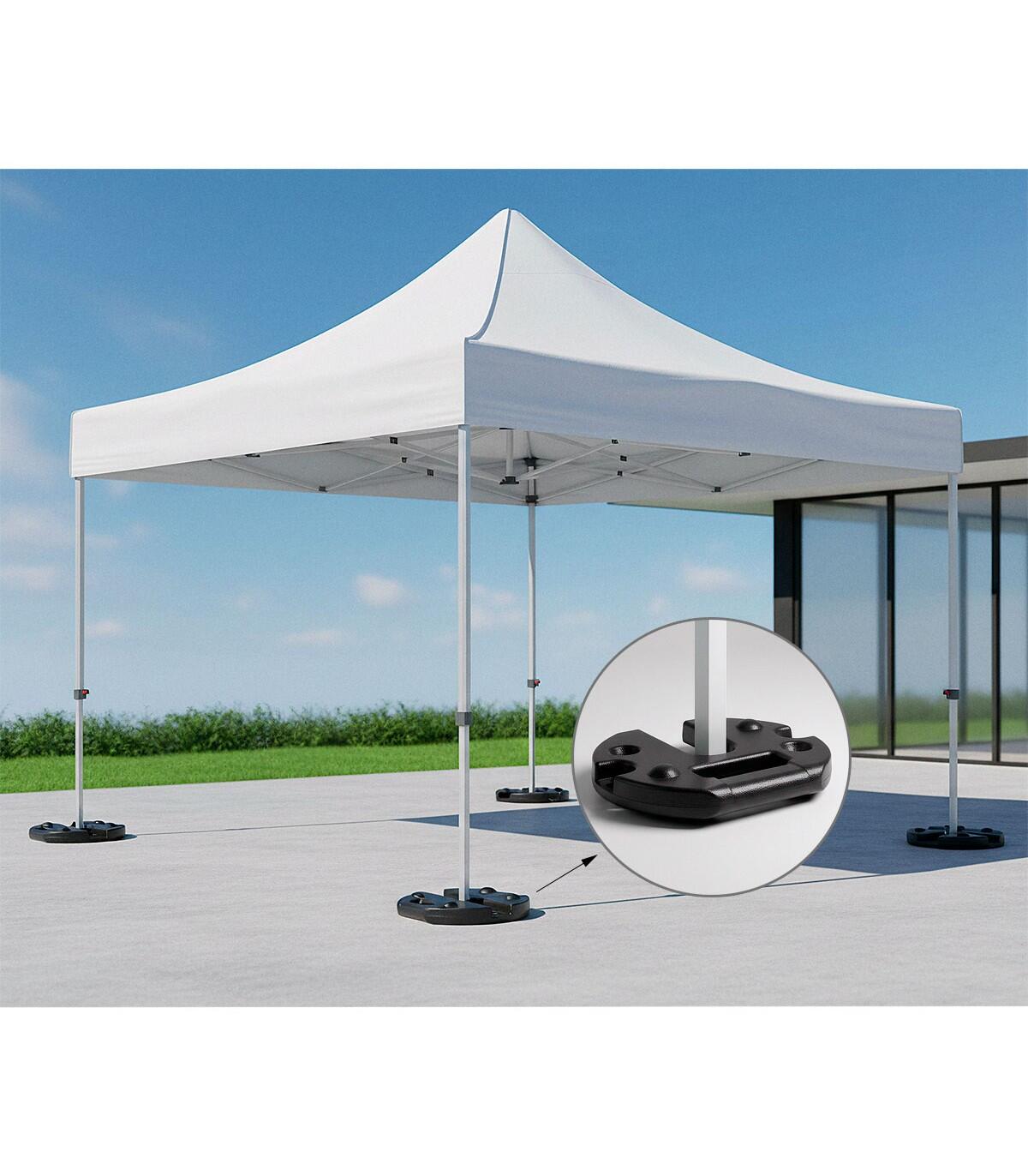 Set 2 partytent gewichten 10 kg staal - voetplaten ballast voor vouwtent 7/7