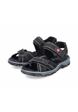 Rieker Damen Trekkingsandalen Sandalen 68851-02 Schwarz