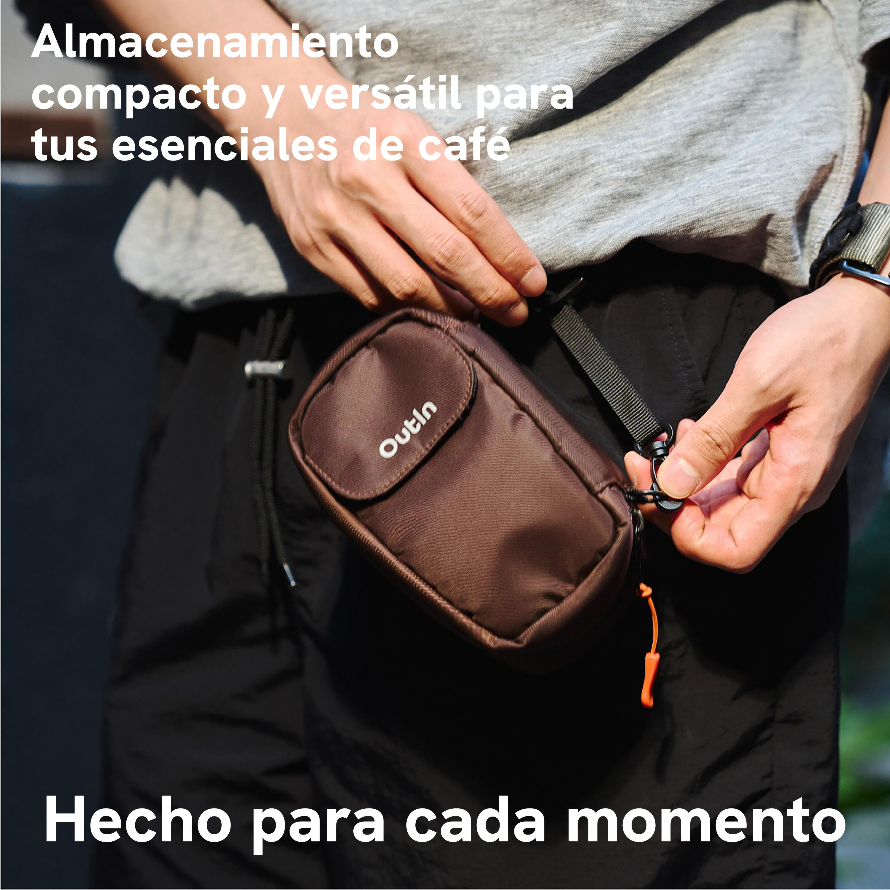 Outin Gear Pouch funda compacta, marrón cálido 2/5