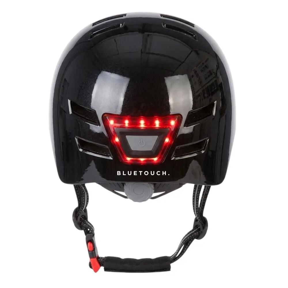 Kask ochronny z LED BLUETOUCH - czarny, błyszczący, L 4/4