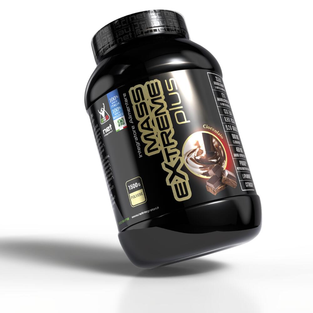Mass Extreme Plus Gusto Cioccolato 1500g Gainer Massa Muscolare 3/5