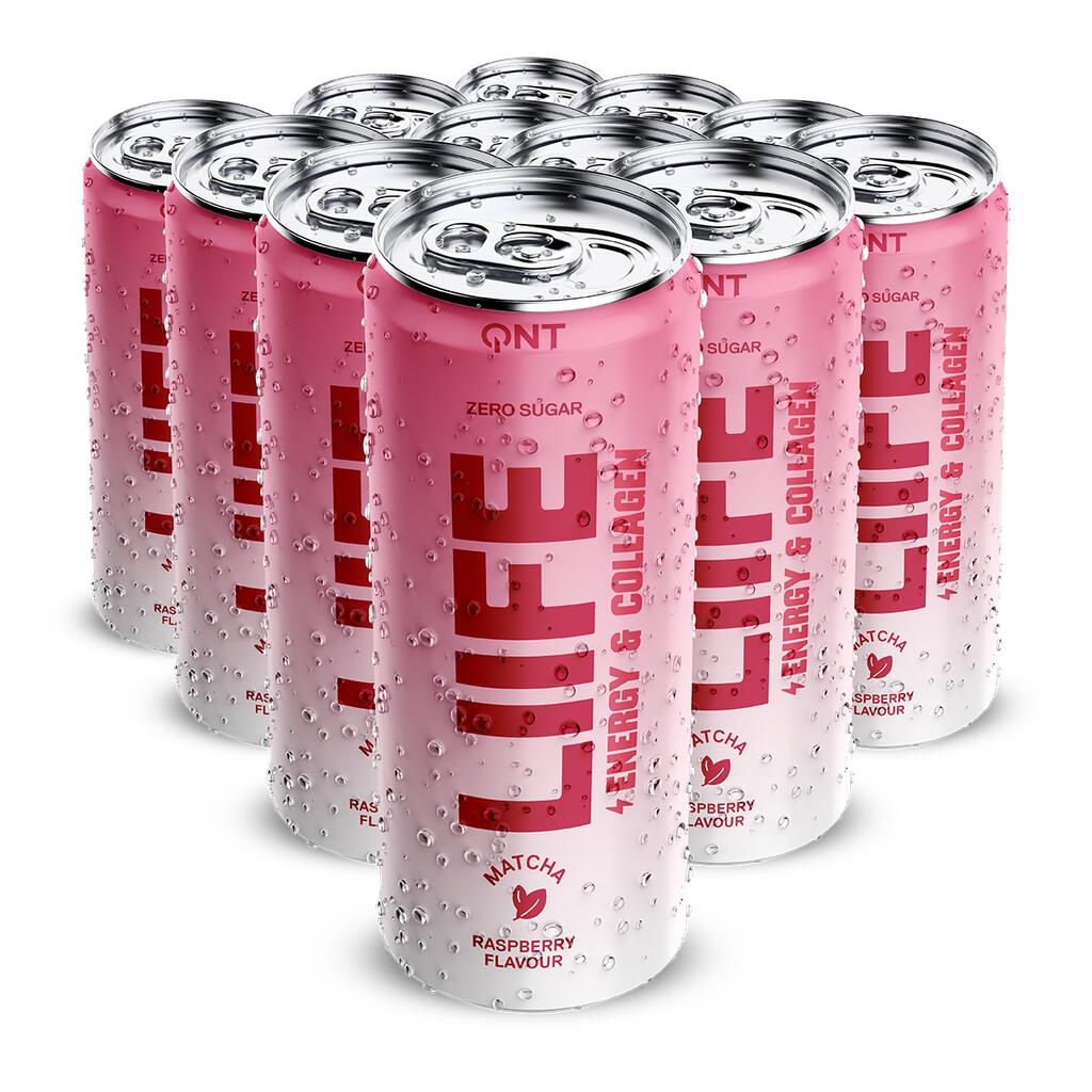 Boisson énergétique pétillante collagène matcha framboise 2/2