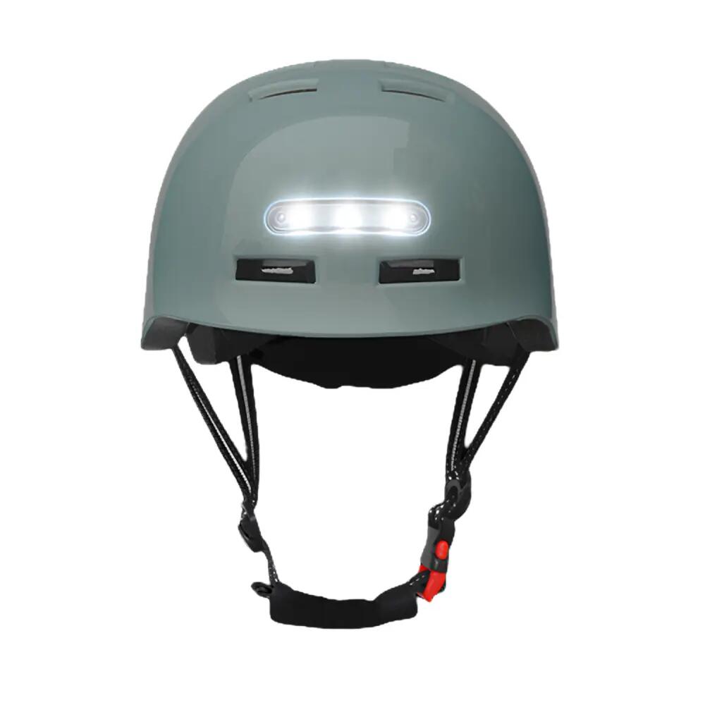 Kask ochronny z LED BLUETOUCH - szary, błyszczący, L 5/5