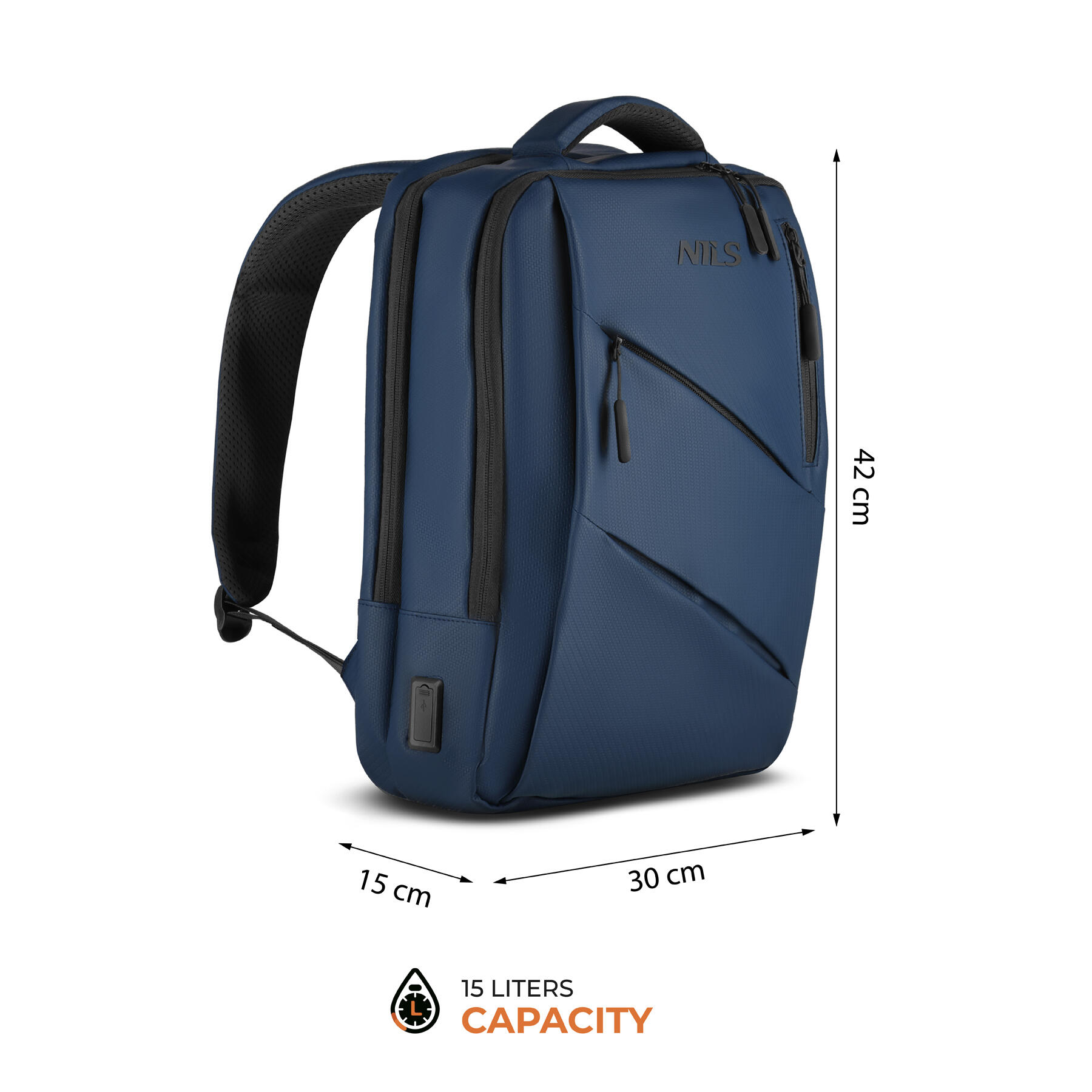 Laptop-Rucksack Reisen mit USB-Anschluss und Laptopfach NC4502 NILS 4/7