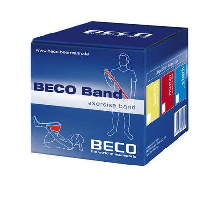 Bande élastique de gymnastique Beco en latex, boîte distributrice