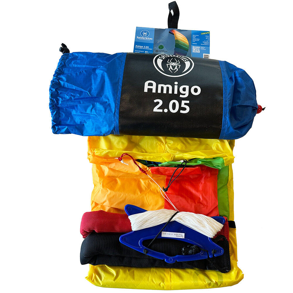 Lenkmatten Spiderkites Amigo 2.05 Rainbow 10028 Regenbogen 205 x 69 cm 3/6