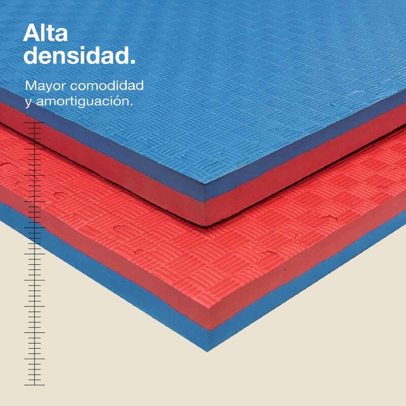 JOWY Tatame puzzle 1x1m 5cm, Modelo 5 linhas Azul/Vermelho 2/6