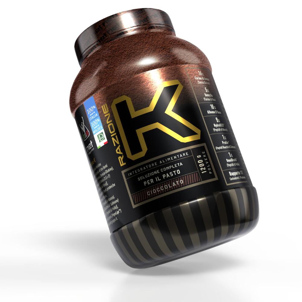 NET INTEGRATORI Mix Carboidrati Proteine 1:1 RAZIONE K Cioccolato 1200g 3/6