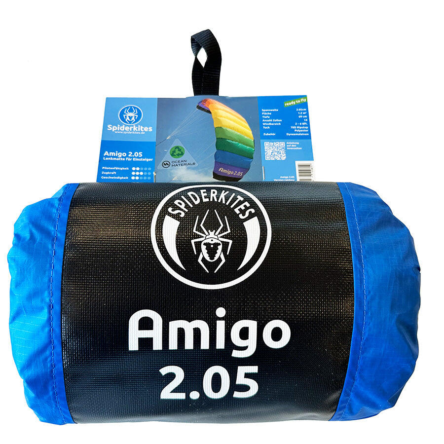 Lenkmatten Spiderkites Amigo 2.05 Rainbow 10028 Regenbogen 205 x 69 cm 2/6