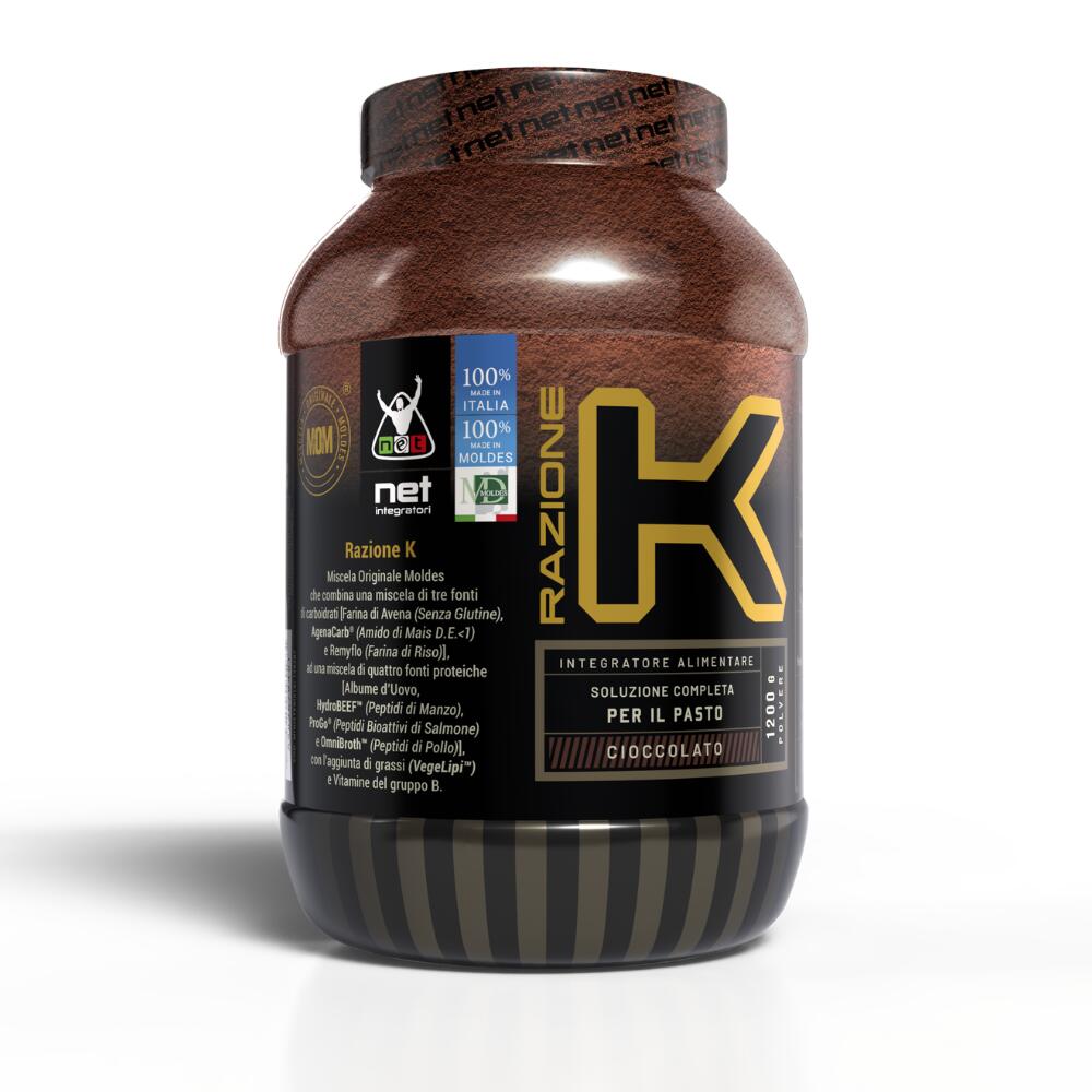 NET INTEGRATORI Mix Carboidrati Proteine 1:1 RAZIONE K Cioccolato 1200g 2/6