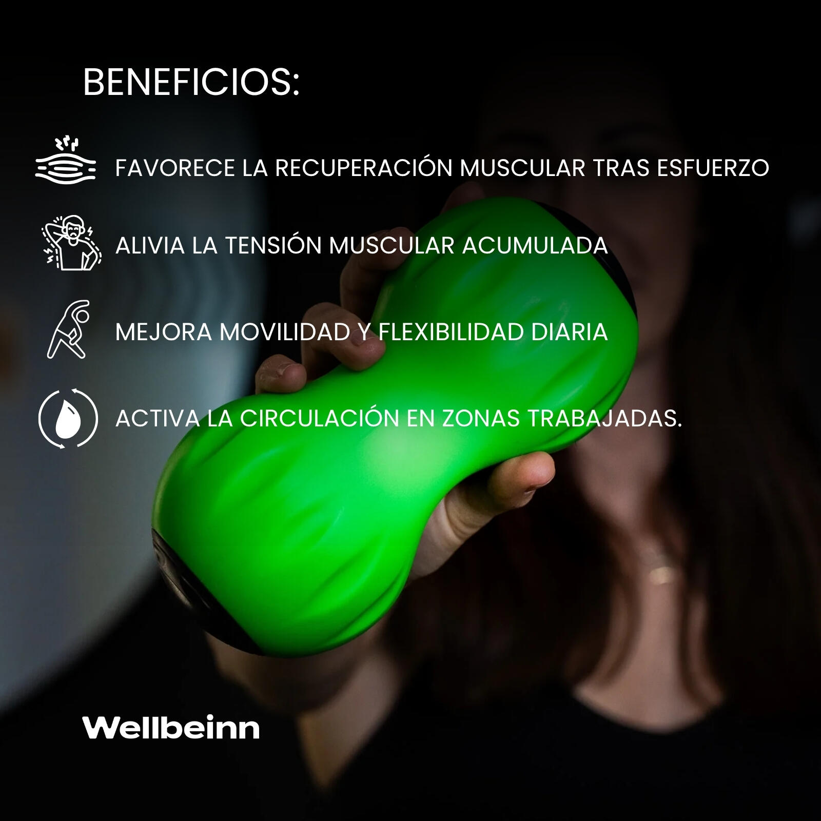 Rollinn Peanut by Wellbeinn — Rodillo Doble Vibratorio | Espalda, Cervicales y C 3/7