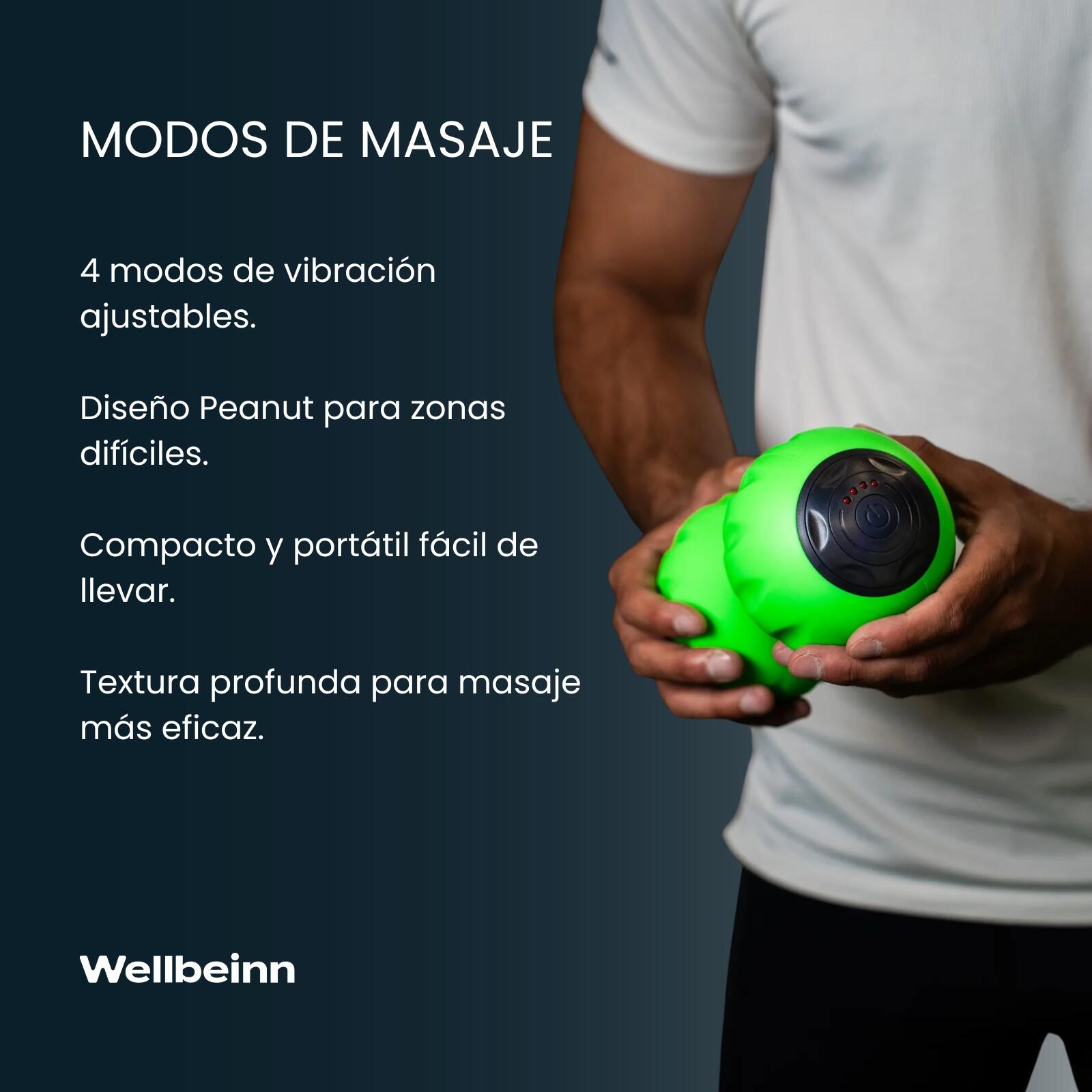 Rollinn Peanut by Wellbeinn — Rodillo Doble Vibratorio | Espalda, Cervicales y C 6/7