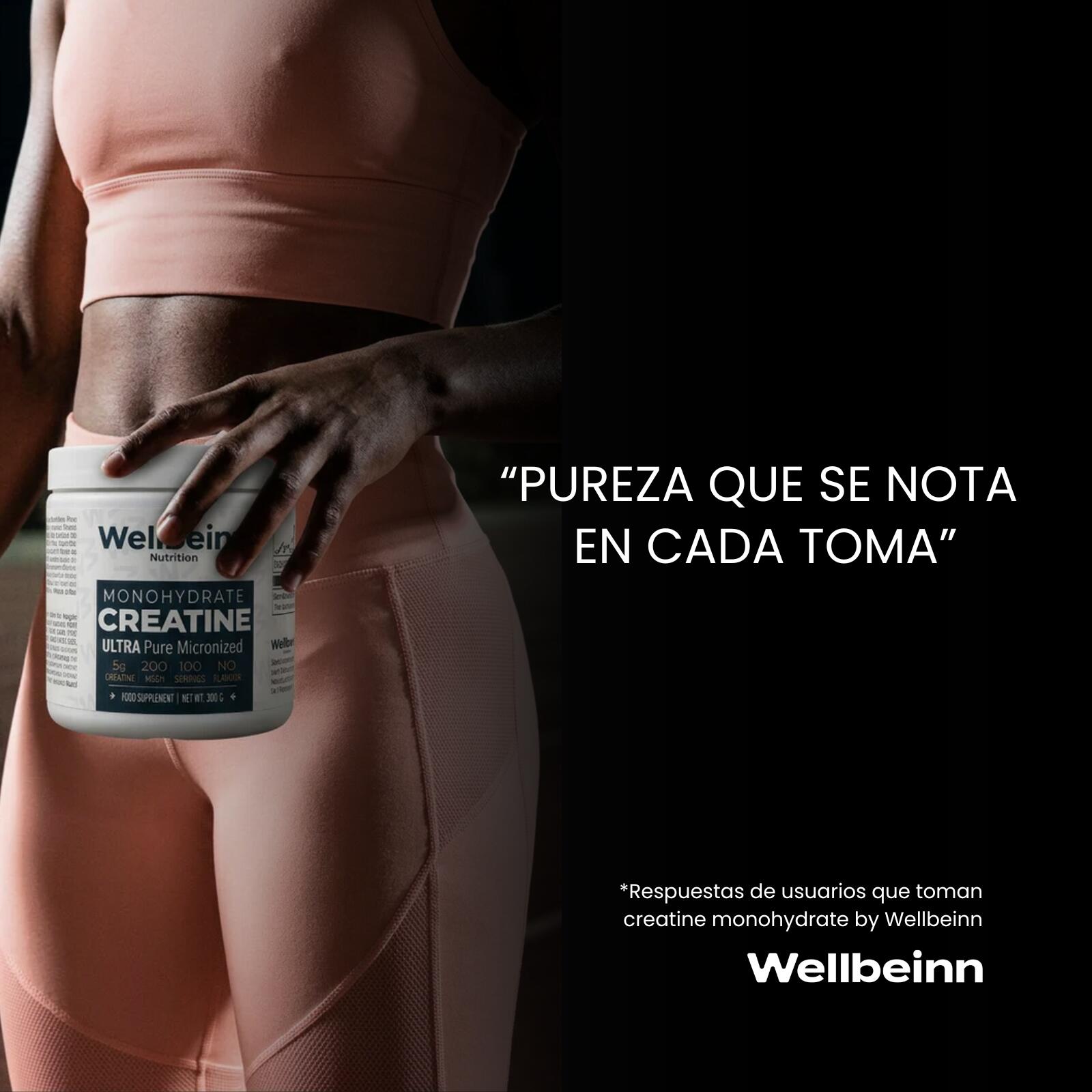 Creatine Monohydrate by Wellbeinn — Ultra Pure 200 Mesh Neutra 300g | Sin Aditiv 3/6