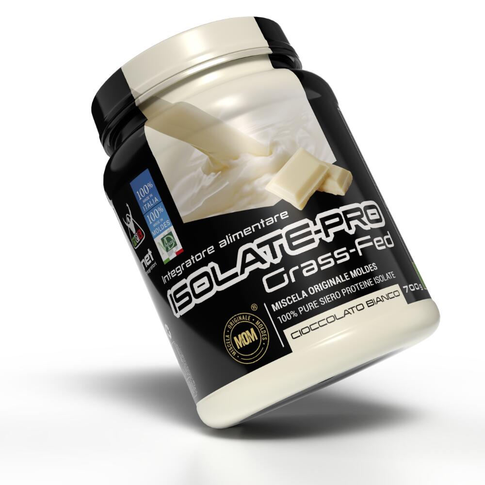 Isolate-Pro Grass-Fed 700g Cioccolato Bianco, Sieroproteine isolate del latte 3/5