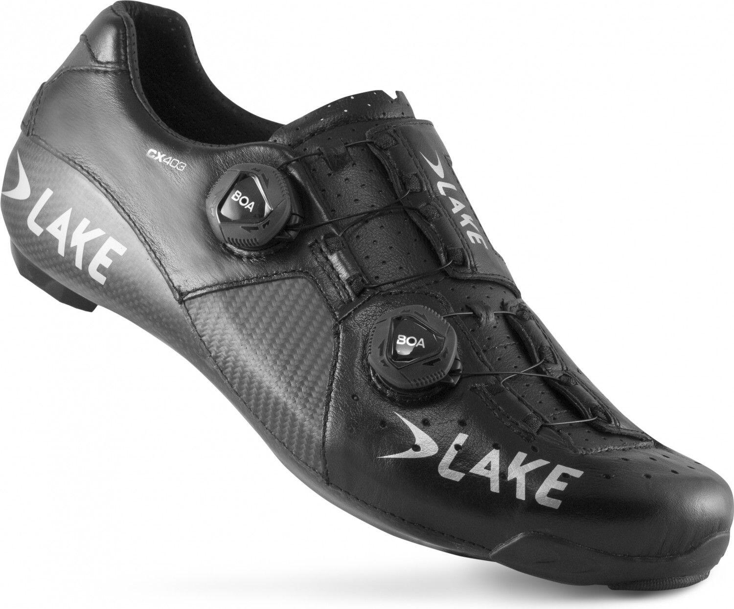 Chaussures de Route Lake CX403-X Noir/Argent (Large) 2/4