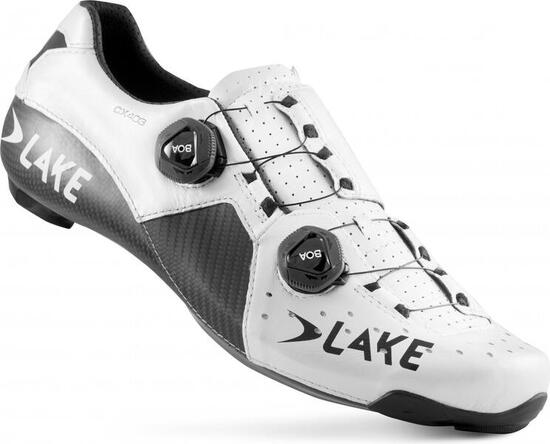 Scarpe da strada Lake CX403-X bianche / nere versione grande