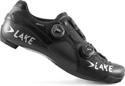 Scarpe da strada Lake CX403-X nere / argento versione grande