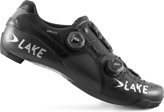 Scarpe da strada Lake CX403-X nere / argento versione grande