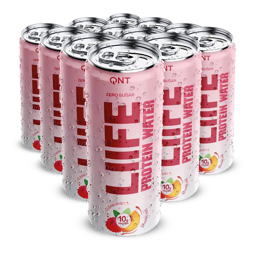 Eau protéinée pétillante clear whey framboise pêche 2/2