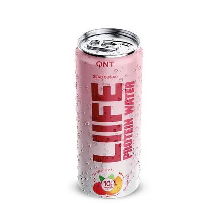 Sprudelndes Proteinwasser Clear Whey Himbeere Pfirsich