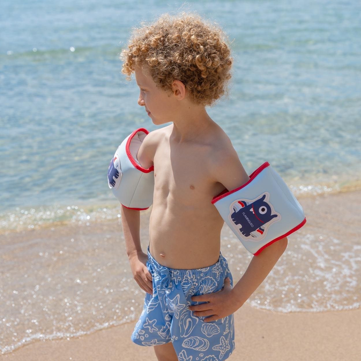 Flamingueo Manguitos Piscina Neopreno Niños 3-6 Años Ajuste Cómodo Azul 5/6