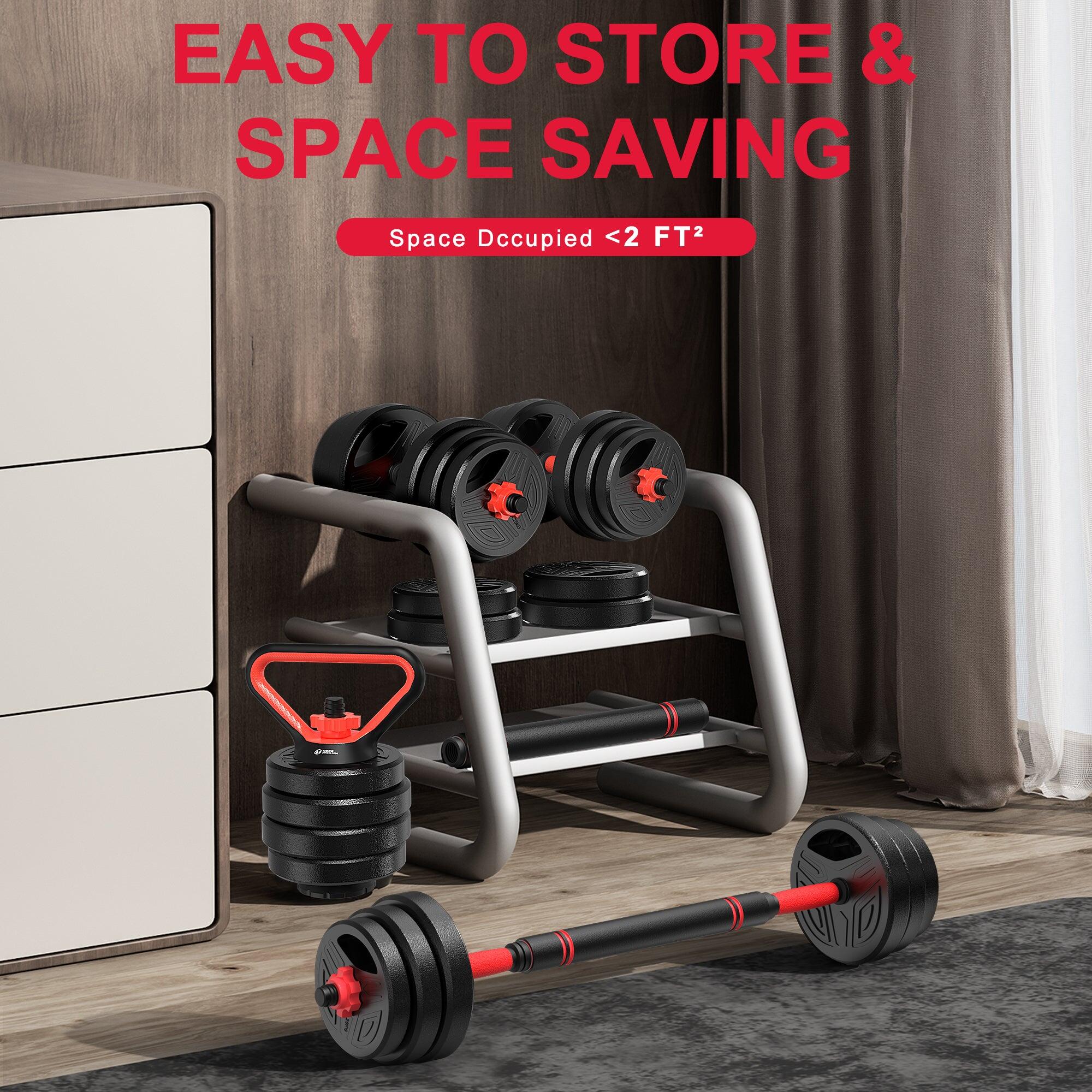 Fitness Set Haltères Multifonction 4-En-1 Ajustable 26kg 4/4