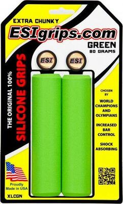 Esi extra chunky silicone grips 34mm green
