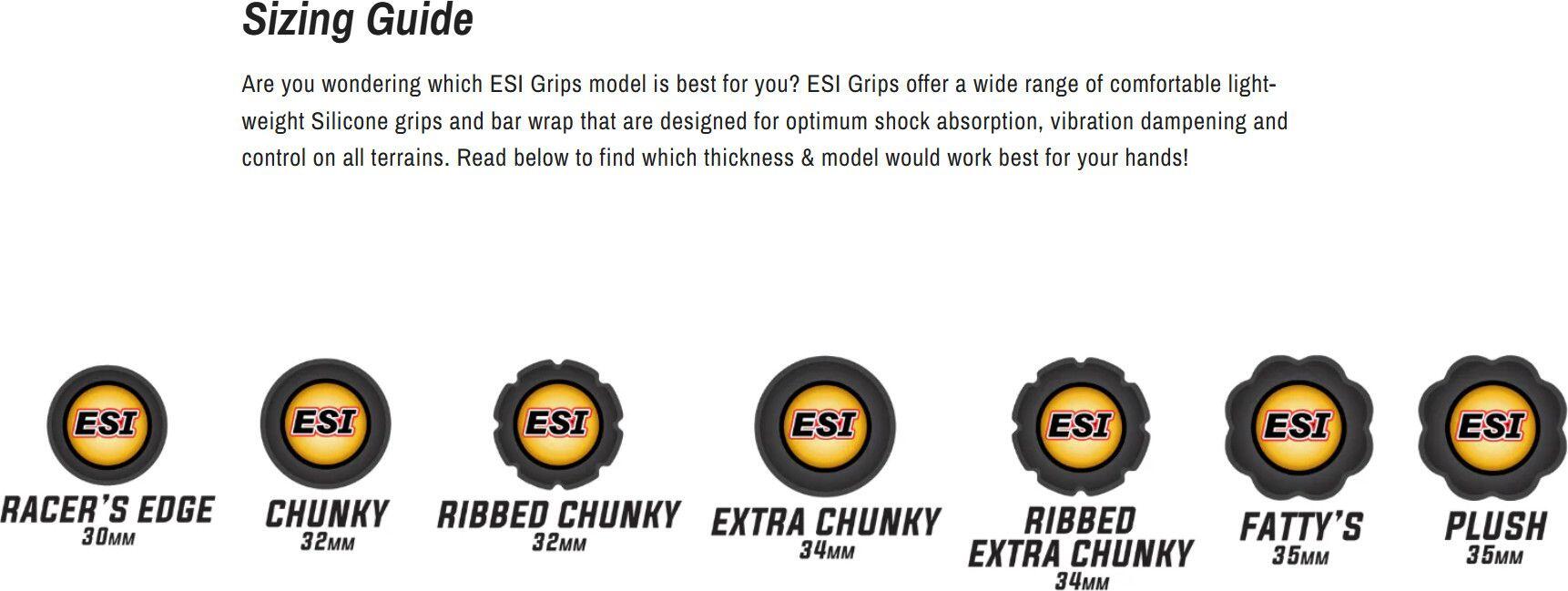 Paire de Grips Esi Extra Chunky 34 mm Noir 3/3