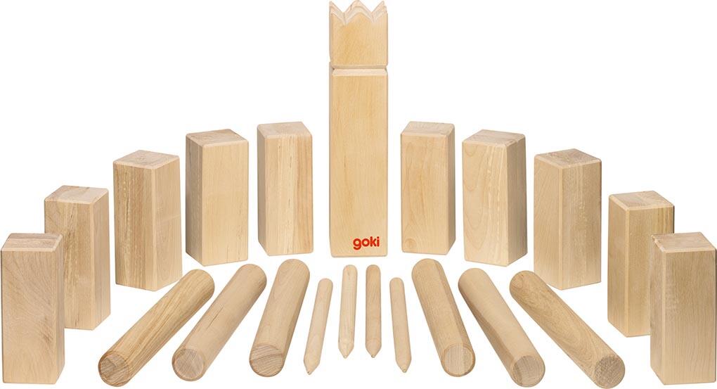 Goki Kubb joc viking din lemn outdoor strategie 5+