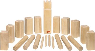 Goki kubb houten vikingspel buiten behendigheid 5+