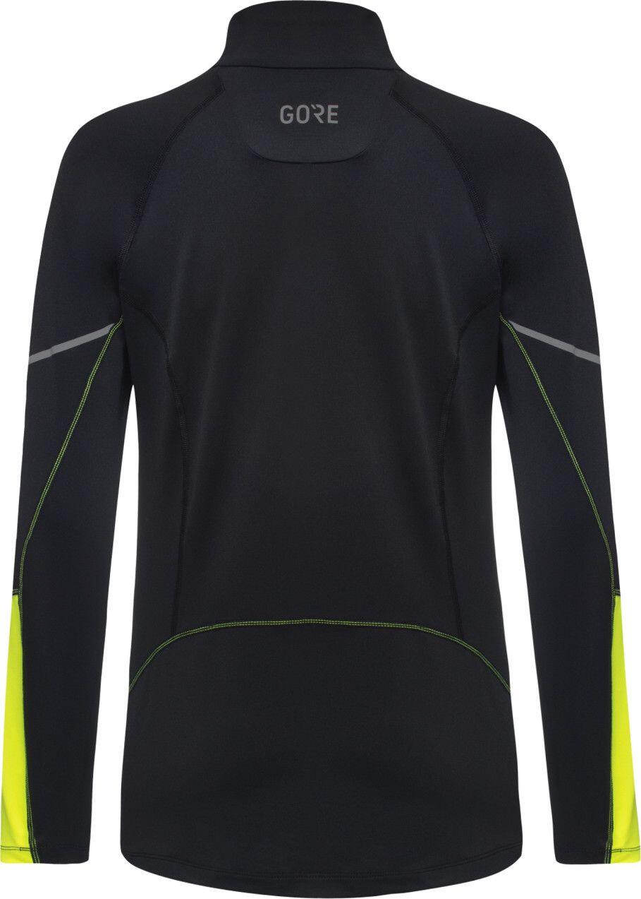 Maillot Manches Longues Gore Wear 1/4 Zip Jaune Fluo/Noir Femme 2/3