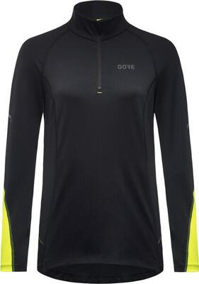 Gore wear m mid zip women's long sleeve jersey fluorescent yellow/black