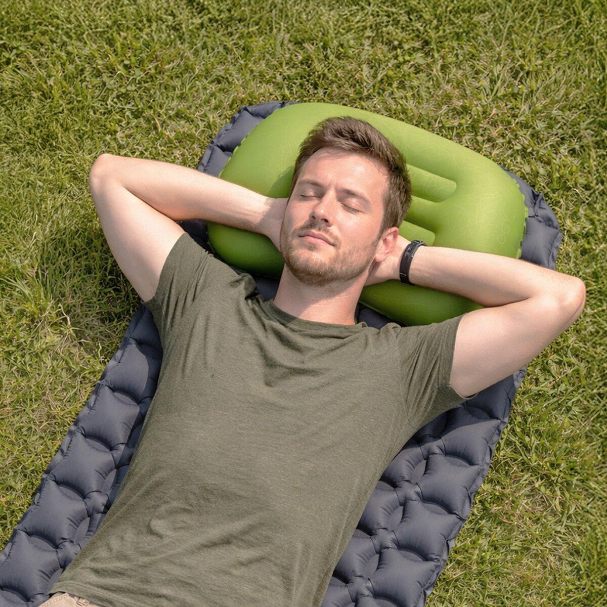 Almohada de viaje inflable - Verde 6/6
