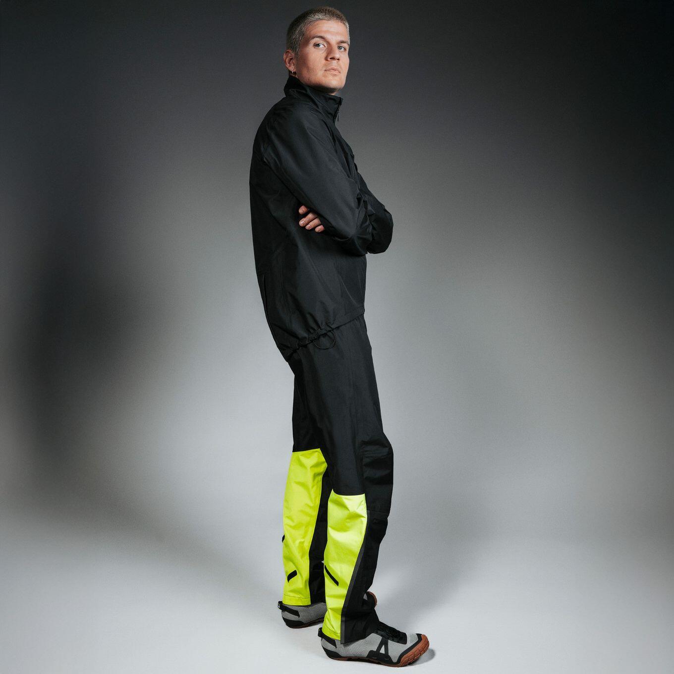 Pantalon Imperméable Homme Gore Wear Glidewheel Gore-Tex Noir/Jaune Fluo 2/2