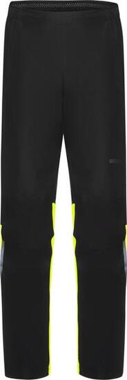 Pantaloni impermeabili Gore Wear Glidewheel Gore-Tex da uomo Nero/Giallo fluores