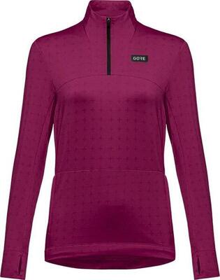 Women's gore wear everyday thermo 1/4-zip purple long sleeve jersey