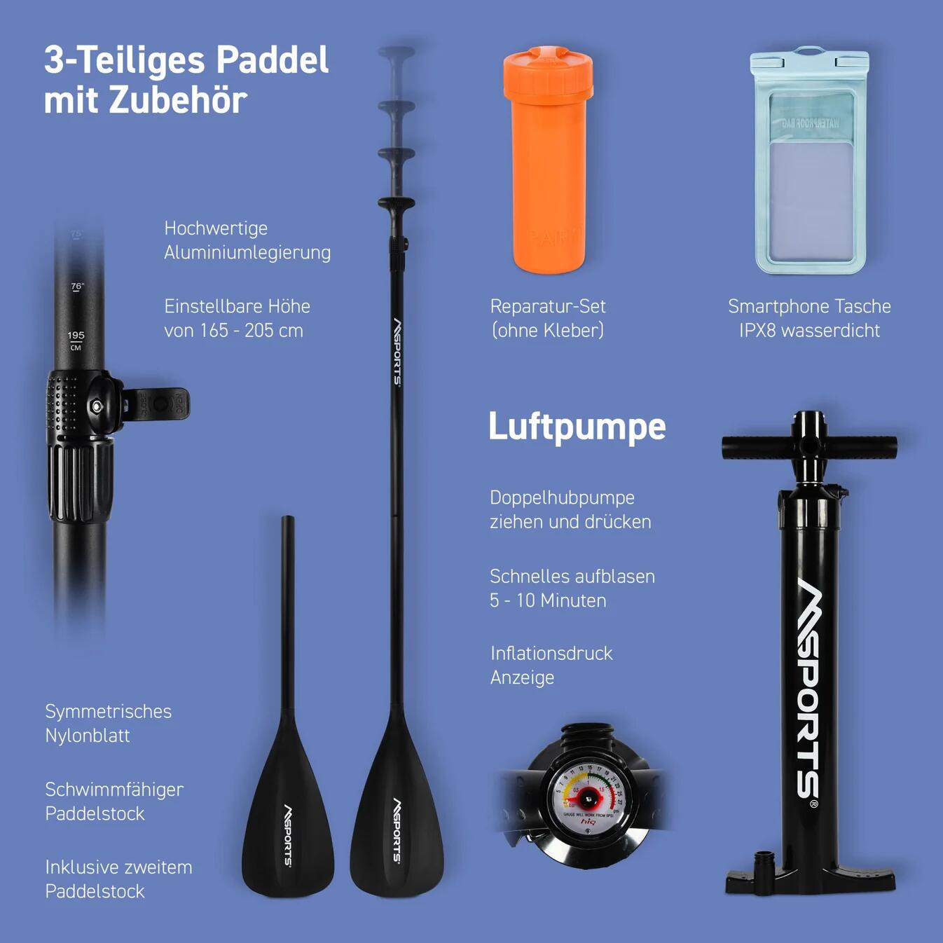 SUP Board Premium Blue 5/5