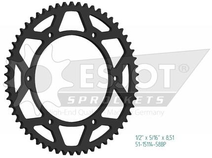 ESJOT Kettenblatt 428 57 Zähne Aluminium schwarz