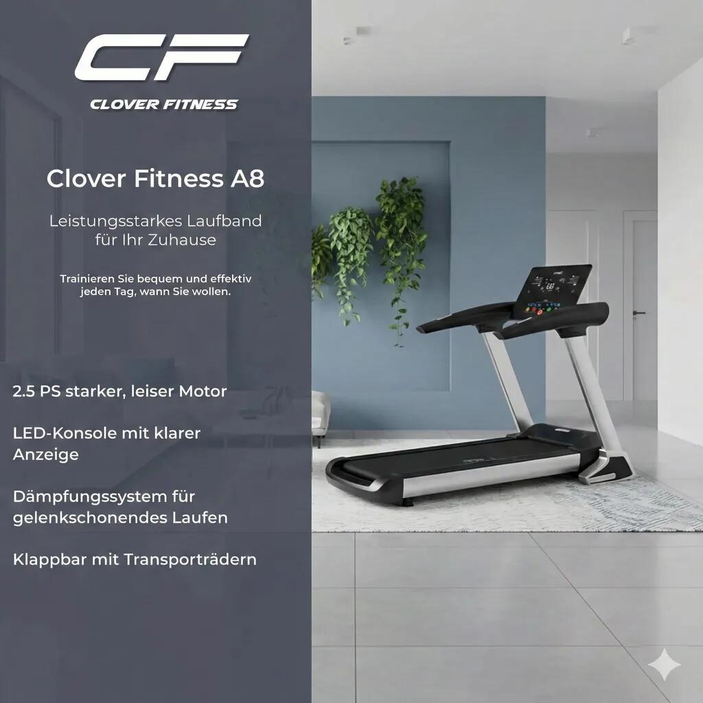 T800 Klappbares Laufband für Zuhause & Büro | Leise | 12,8 km/h | Bluetooth 2/7