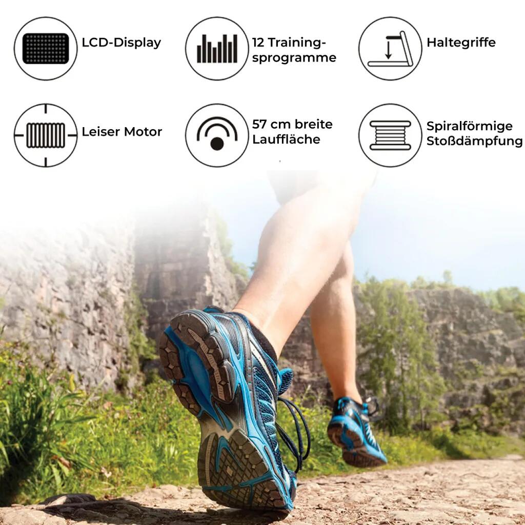 T800 Klappbares Laufband für Zuhause & Büro | Leise | 12,8 km/h | Bluetooth 6/7