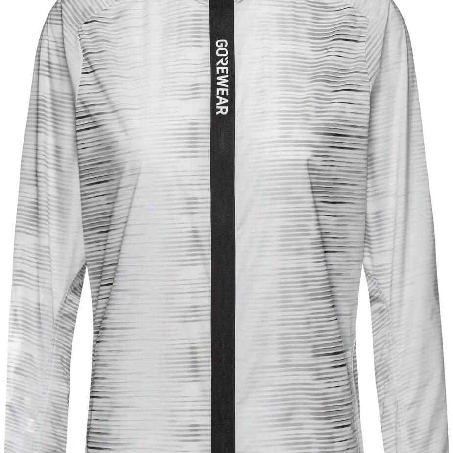 Gore Wear Spinshift Pixel Women's Windbreaker Jacket in White/Gray