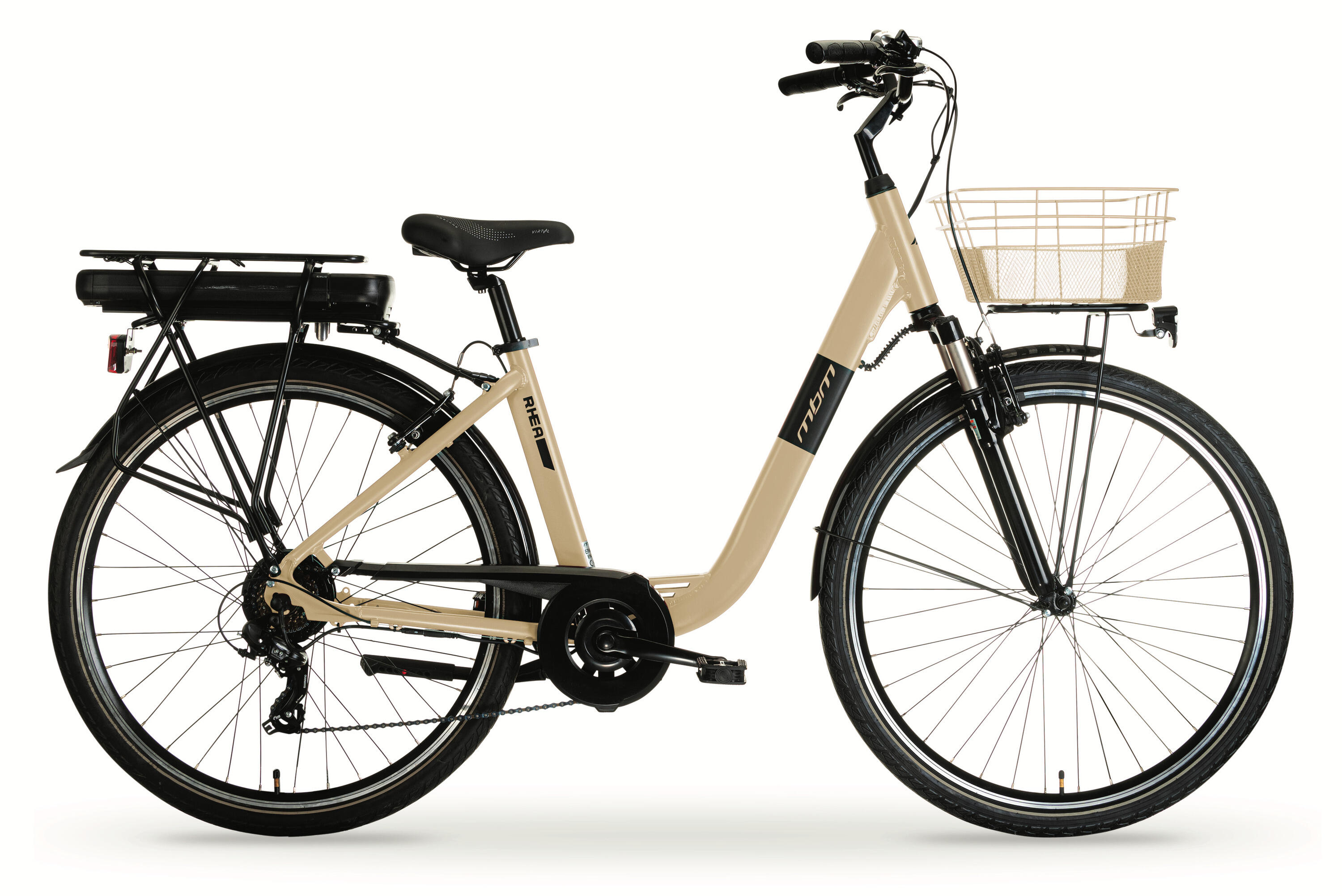 elektro fahrrad mit korb vorne U3 Elektrisches Category:Fahrräder_HI TEN Griffe Contec Leder Ergo color:champaigne