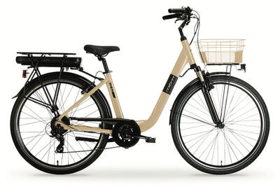 Elektrische stadsfiets new rhea 26 inch, crème