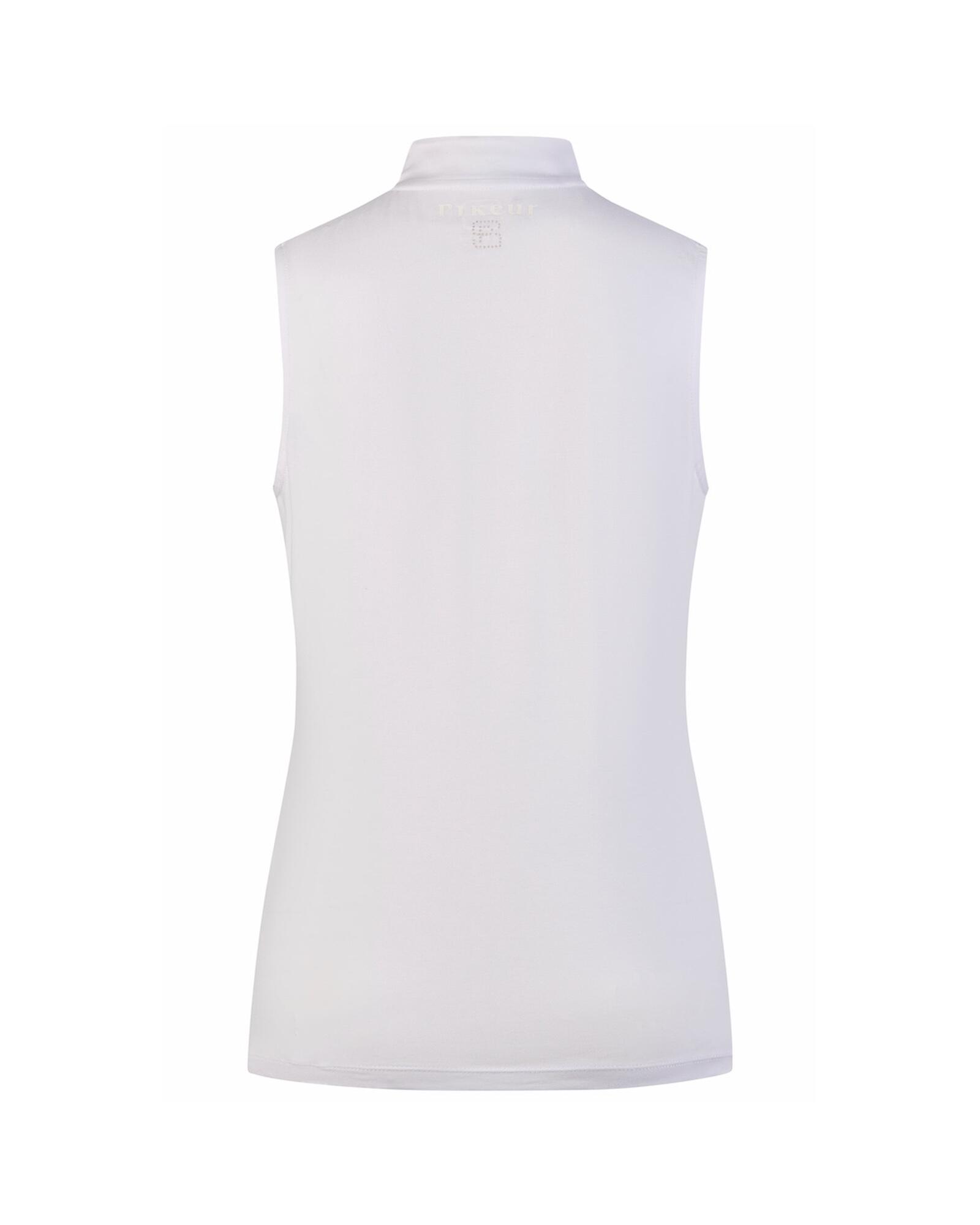 Top Damen mit Faltenkragen weiß 2/7