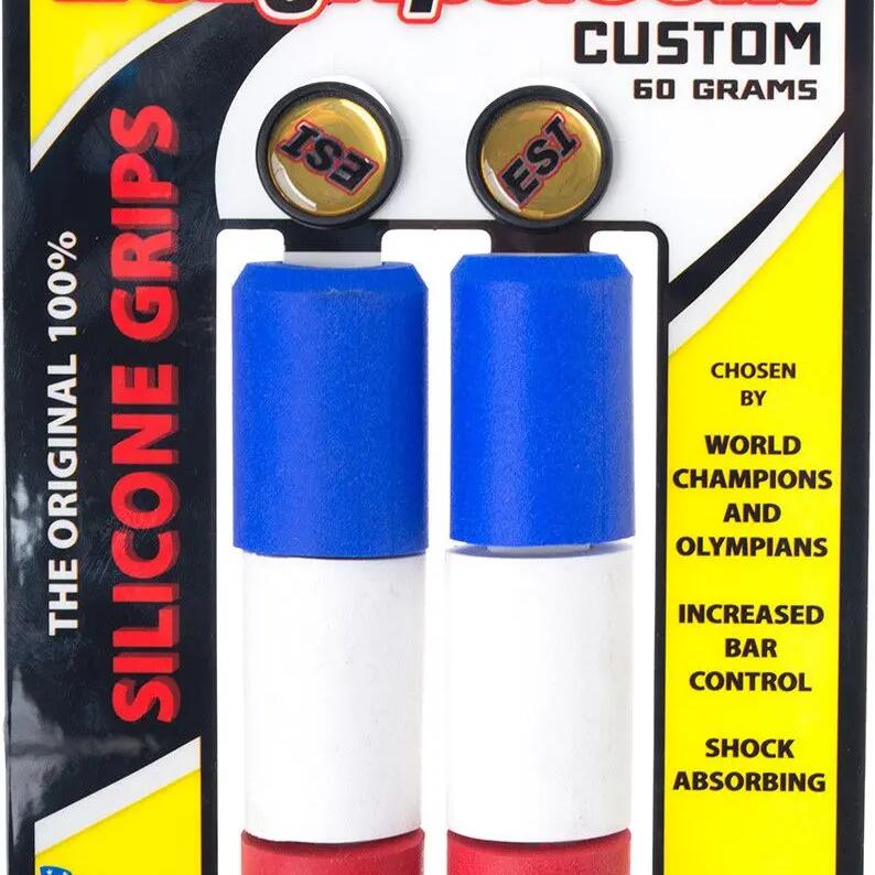 ESI Chunky 32mm Silicone Grips - Blue White Red