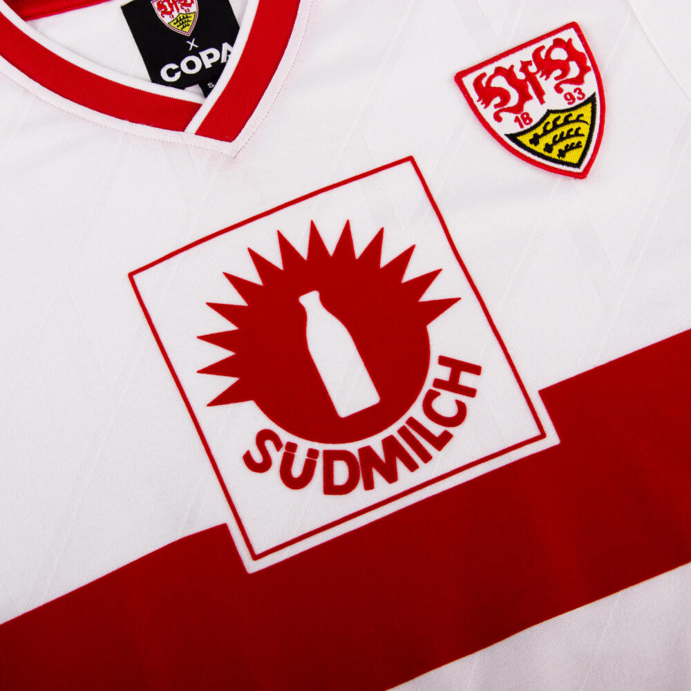 VfB Stuttgart 1987 - 89 - Camiseta de fútbol retro - Blanca – COPA Football 4/7