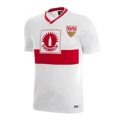 Vfb stuttgart 1987 - 89 - retro voetbalshirt - wit – copa football