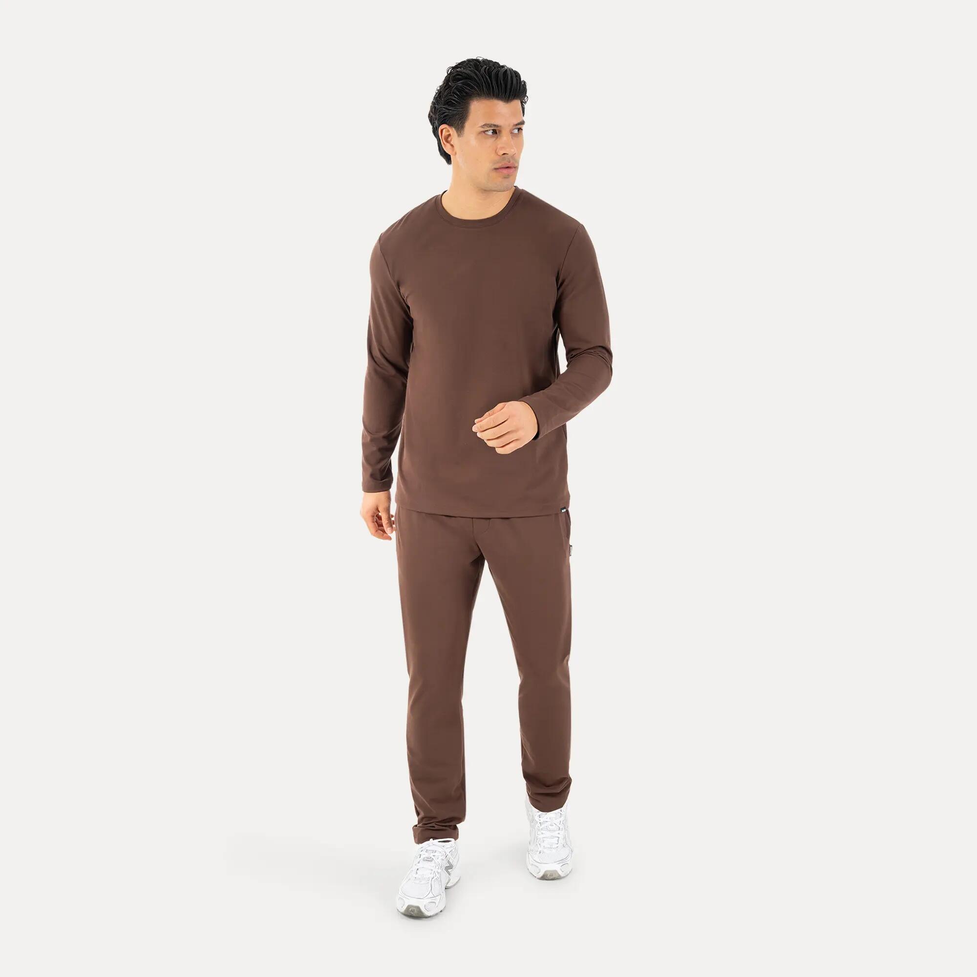 Herren Longsleeve Xion Braun 3/6
