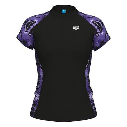 T-Shirt leicht bequem Damen - Swim S/S Rash Vest Allover