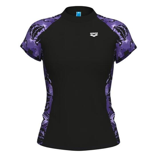 T-Shirt leicht bequem Damen - Swim S/S Rash Vest Allover